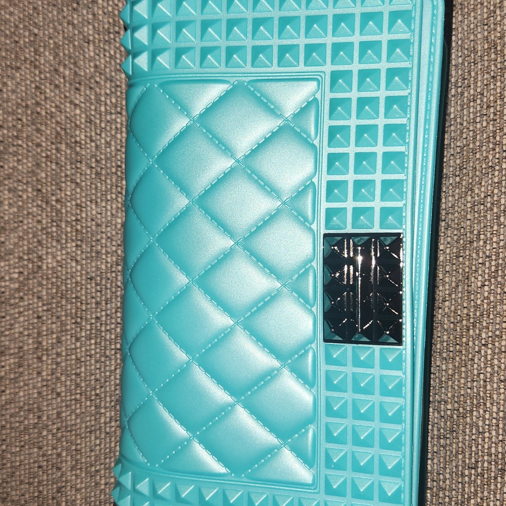 Elegant Quilted Turquoise Crossbody